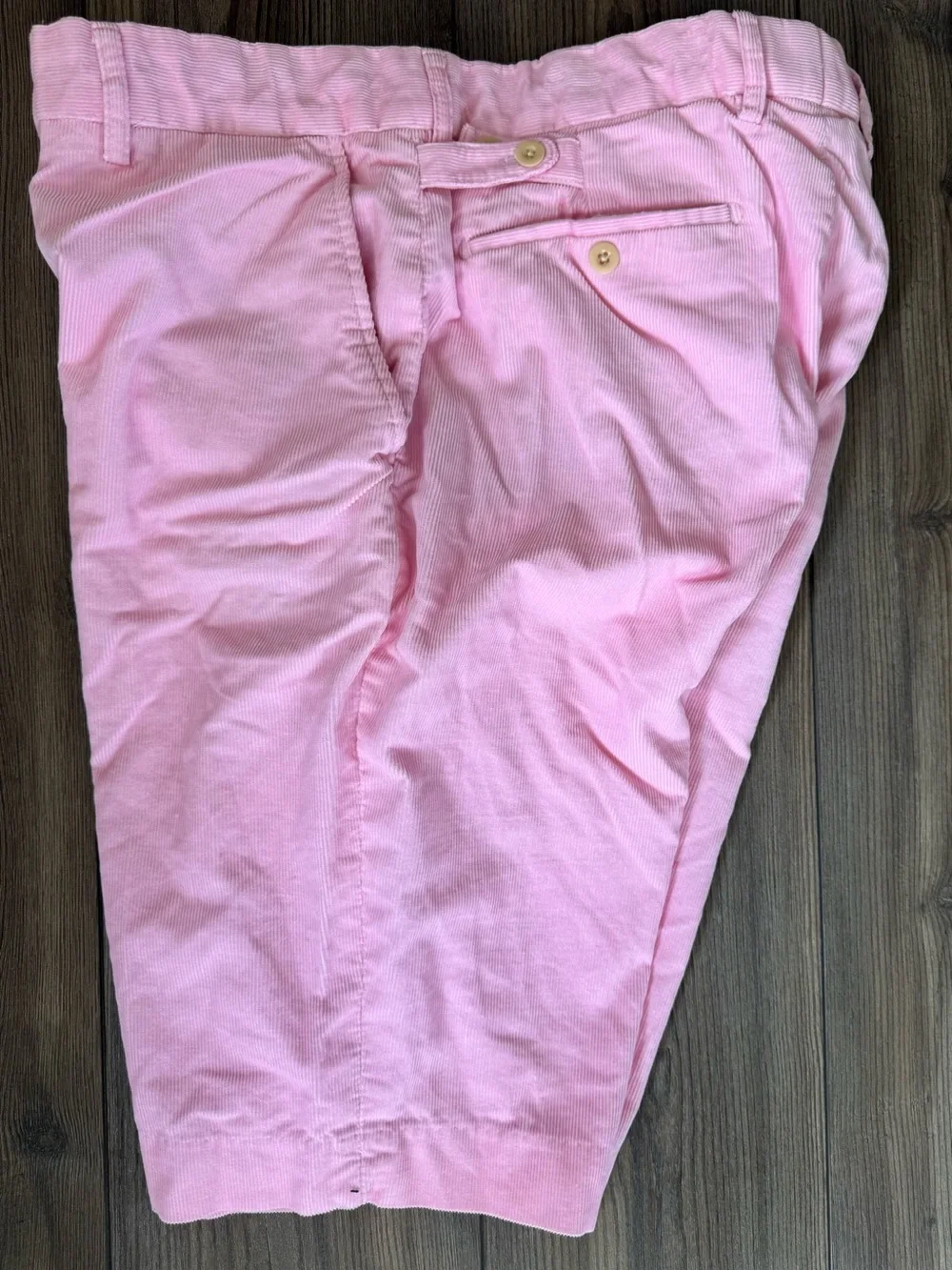 Ralph Lauren Men’s Light Pink Flat-Front Corduroy Shorts